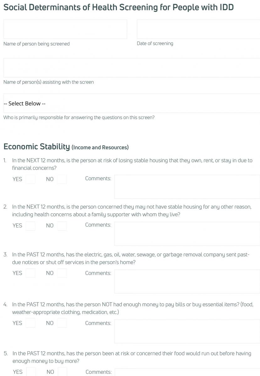 Newly Developed Screening Tool Identifies Social Determinants Of Health Risk Factors For People