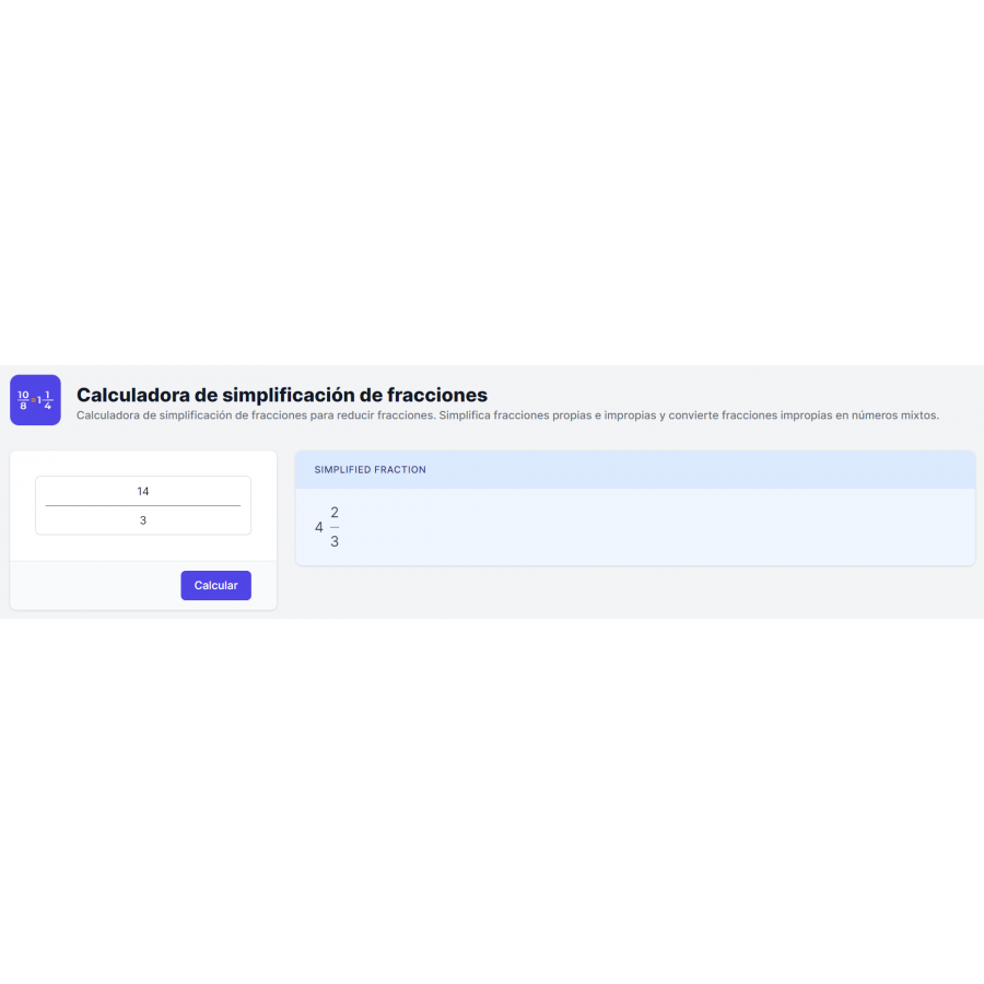 Introduciendo la Calculadora de simplificación de fracciones