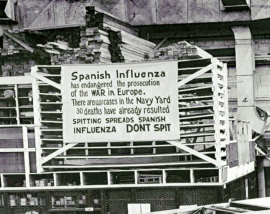This is a sign from the Spanish flu epidemic.