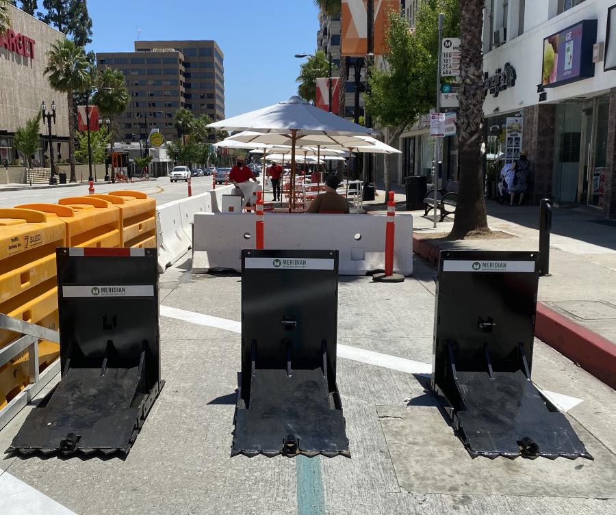 Meridian Vehicle Barriers Secure Expanded Dining Area in Pasadena