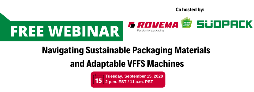 Rovema Announces September 15 Sustainable Packaging Webinar