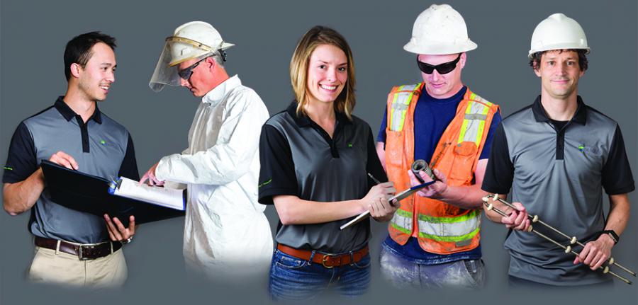 project manager, field technician, female engineer, safety supervisor, and thermal remediation expert