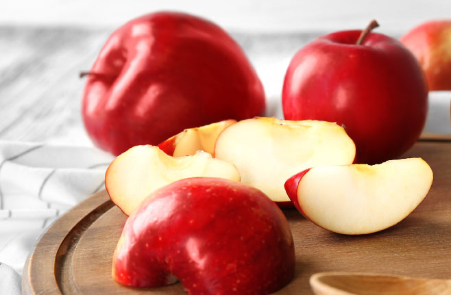 Apples to obtain the apple cider vinegar.