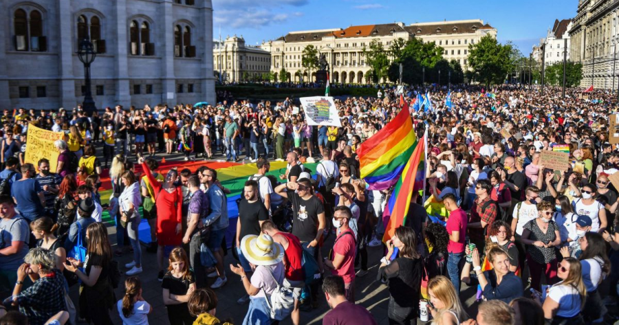 The new law has provoked considerable public outrage, with more than 10,000 people demonstrating against it on Kossuth Square