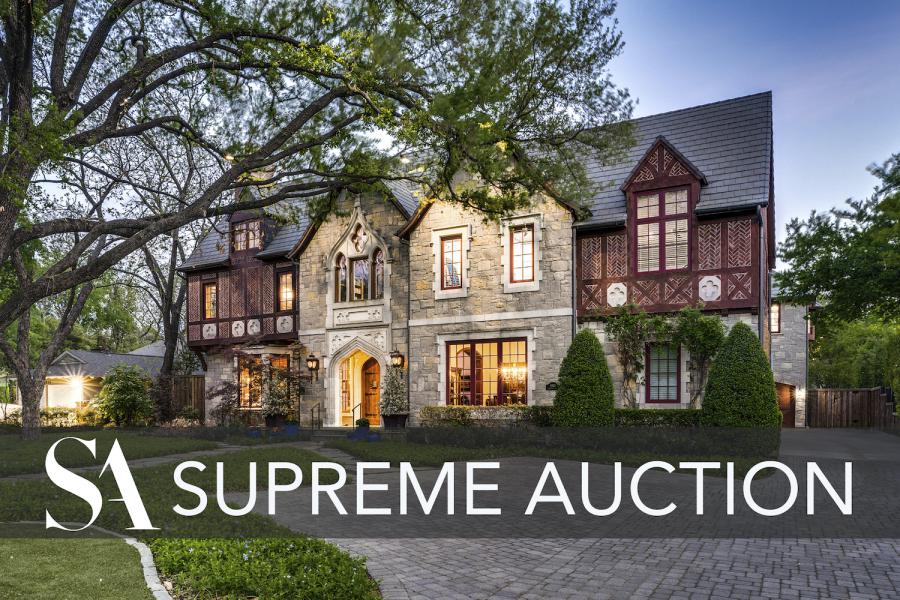 Glen Gables Luxury Dallas Texas Property in Preston Hollow For Sale By Auction