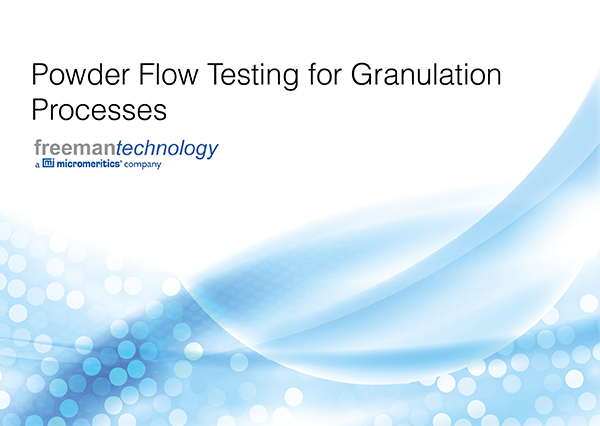 Powder Flow Testing for Granulation Processes eBook Front Cover