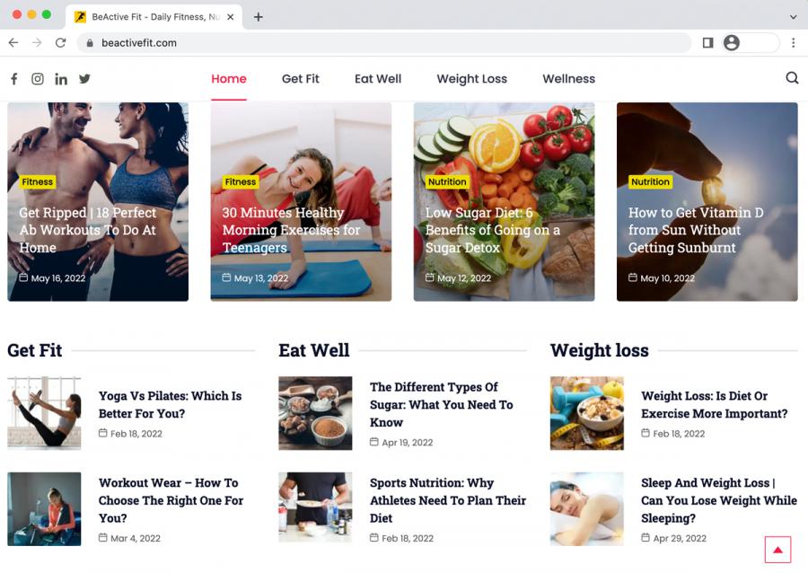 BeActiveFit: A Vertical Site on Fitness and Nutrition Launched by Innolix Digital Media