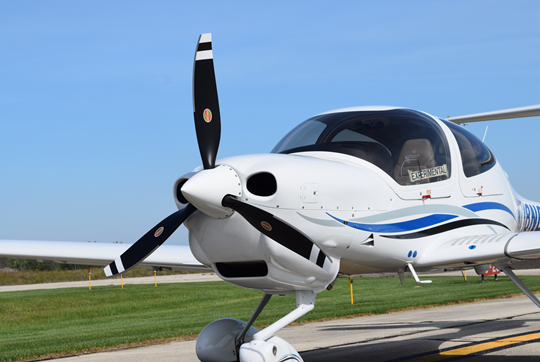 Hartzell Propeller has received a Supplemental Type Certificate (STC) from the FAA to replace Diamond DA40 NG MT wood/composite propellers with new and higher performance 3-bladed lightweight Polaris composite props