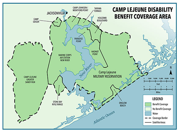 Camp Lejeune Contamination Map