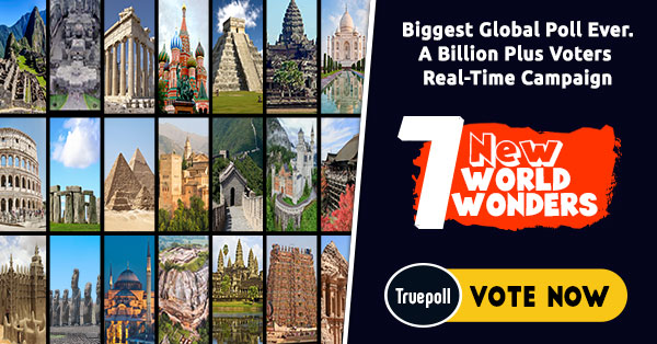 truepoll.com mengadakan kompetisi suara publik global untuk menyebutkan tujuh keajaiban dunia yang baru