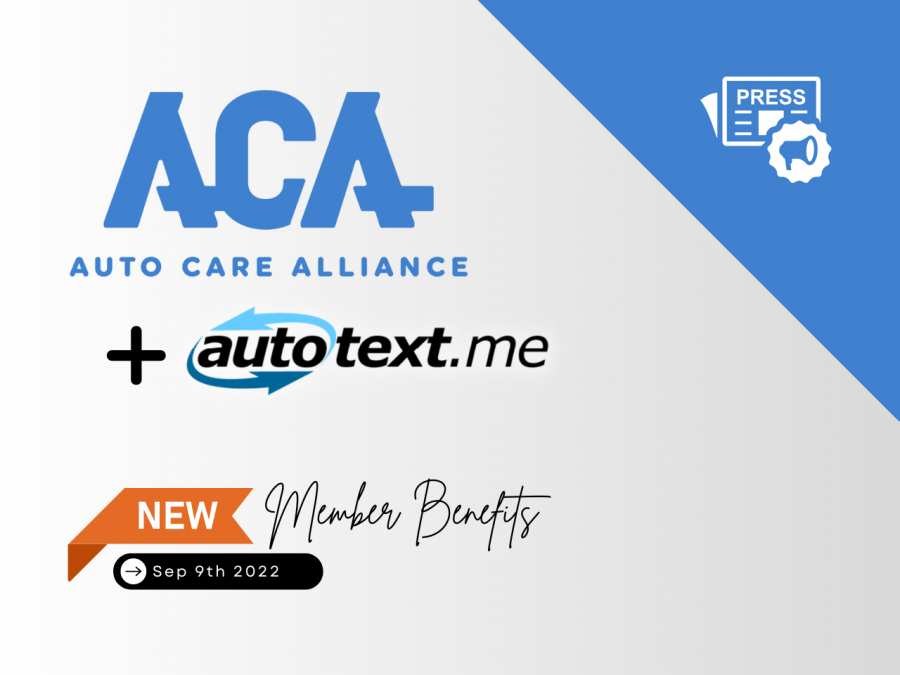 autotext.me announces partnership with Auto Care Alliance and offers member benefits, including its best-in-class DVI