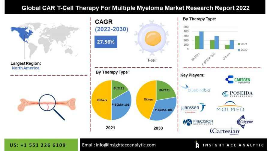 Global CAR T-Cell Therapy For Multiple Myeloma Market to Record an Exponential CAGR by 2030