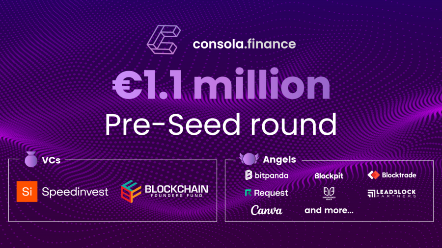 consola.finance Announces €1.1M Pre-seed Round Led by Speedinvest, Blockchain Founders Fund, and Bitpanda
