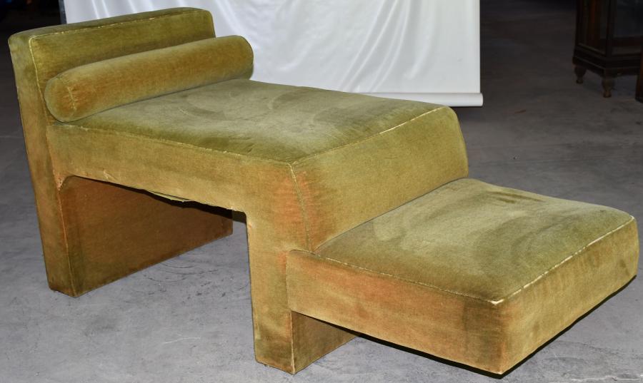 Five furnishings signed and designed by Vladimir Kagan (1927-2016), the renowned German-born American furniture designer, include three sectional free-standing fabric and Lucite sofas.
