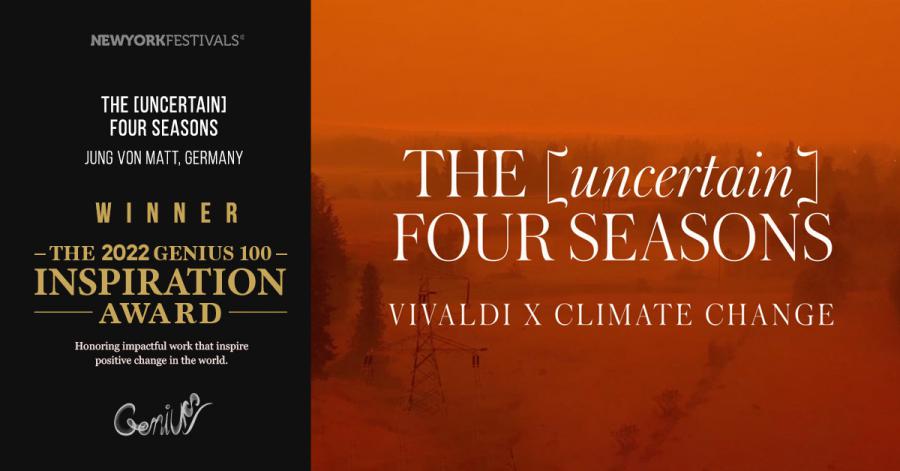 NY Festival Advertising Awards select “The [uncertain] Four Seasons” as 2022 Genius 100 Inspiration Award