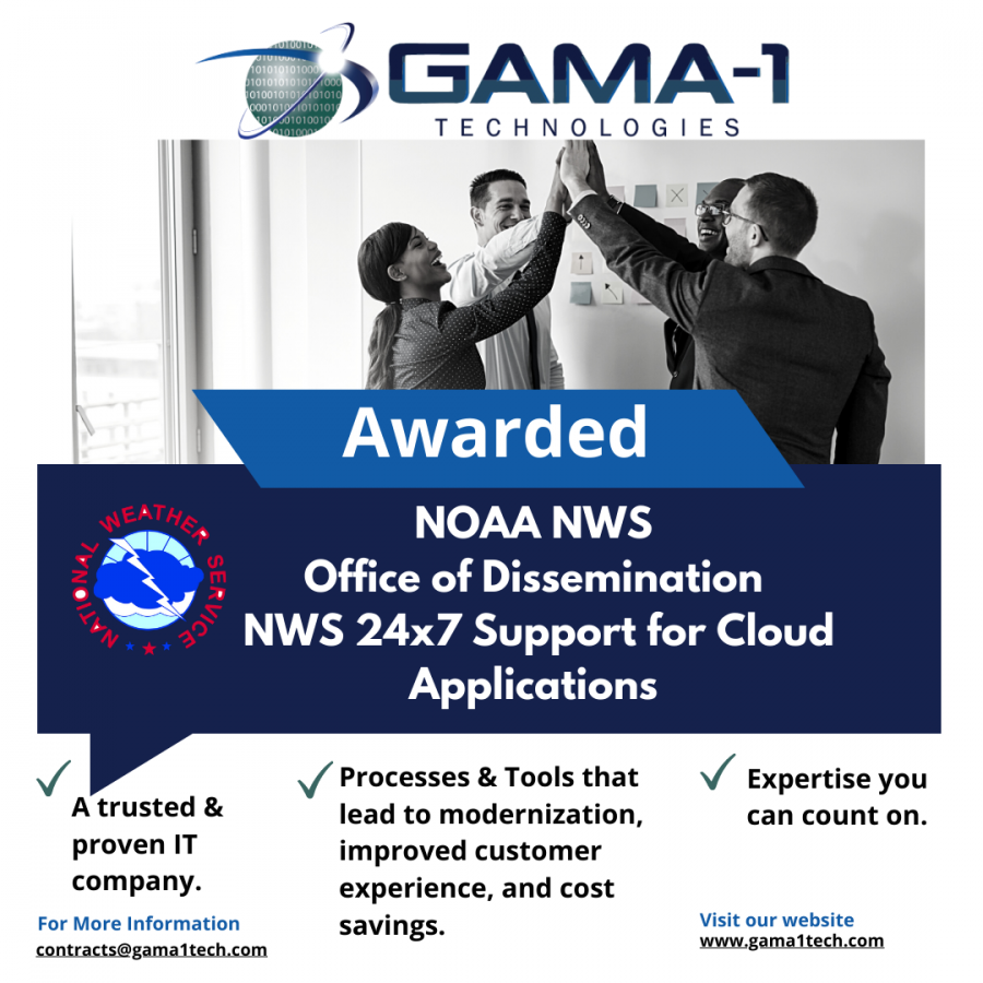 GAMA-1 Wins NWS ODIS 24x7 IaaS Cloud Support