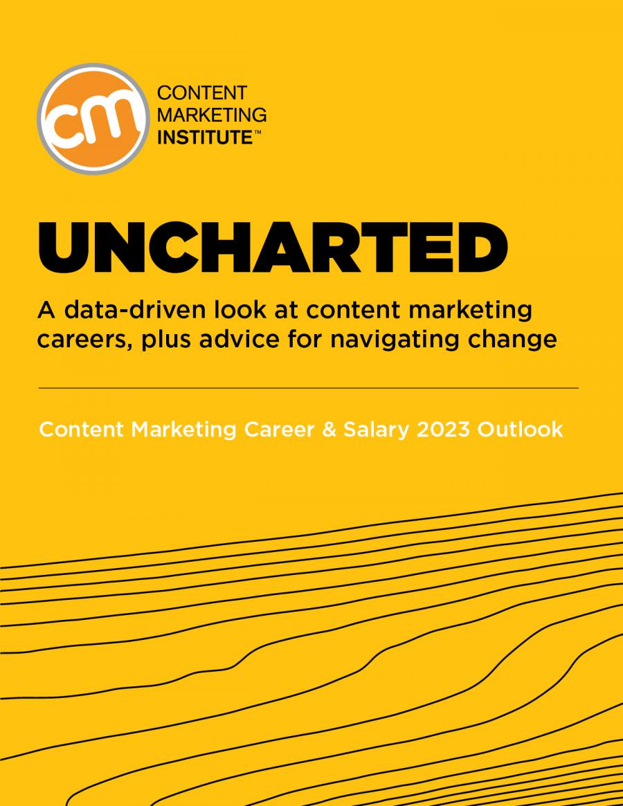 Front cover of content  marketing career and salary survey