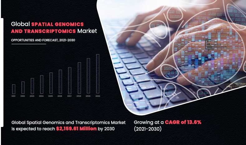 Spatial Genomics and Transcriptomics Market to Garner USD 2.15 Bn, Globally, by 2030 at 13.6% CAGR