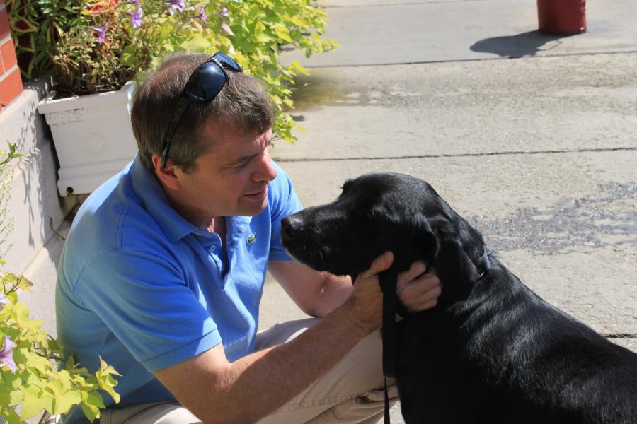 Rep. Mike Quigley and dog
