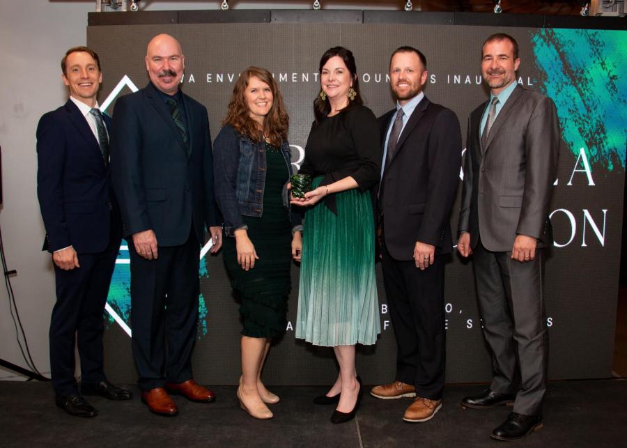 greenpenny team accepts Business Innovation award at Iowa Environmental Council's Green Gala & Art Auction