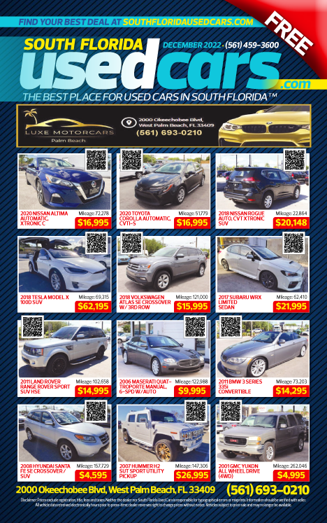 South Florida Media Company Launches Print Edition of Regional Used Cars Shopping Service