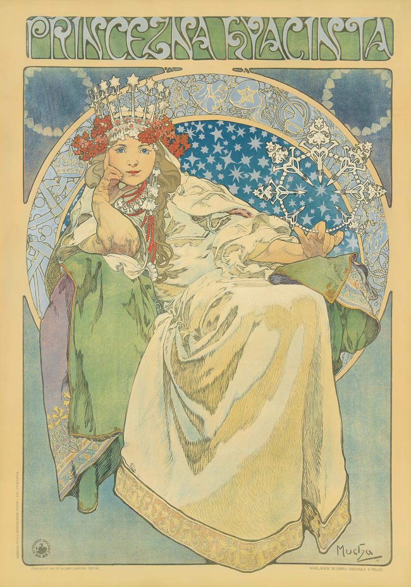 Alphonse Mucha, Princezna Hyacinta, 1911. ($78,000)