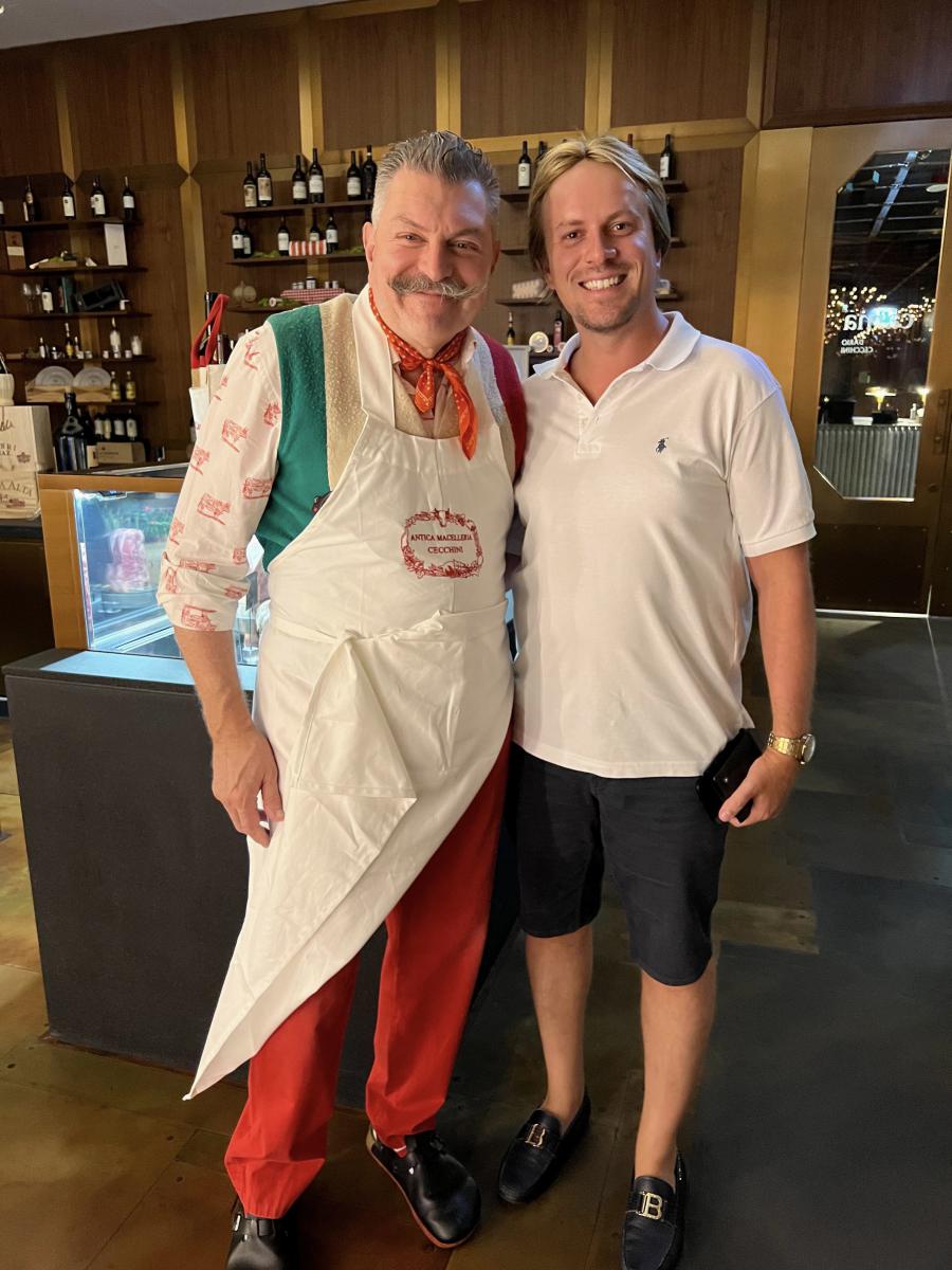 Christopher Aleo au dîner avec  » Butcher  » Dario Cecchini, Netflix Grill Star