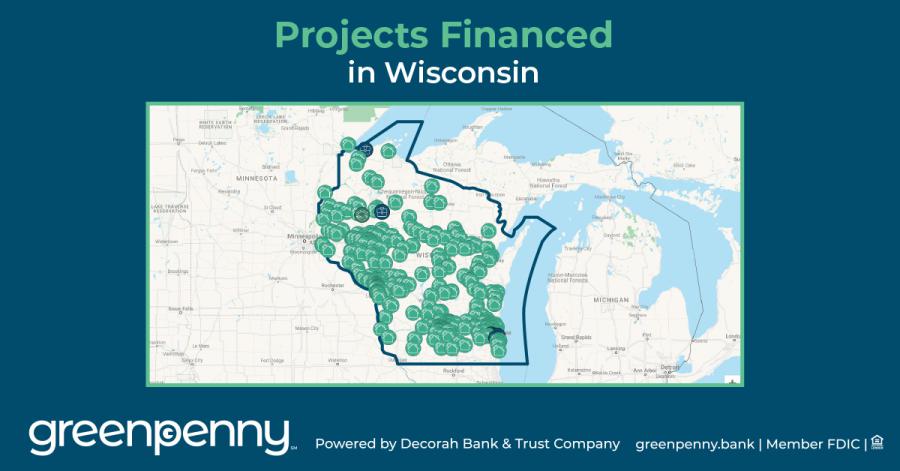 greenpenny has financed more than 300 solar projects, offsetting 3,768 tons of CO2 each year. 