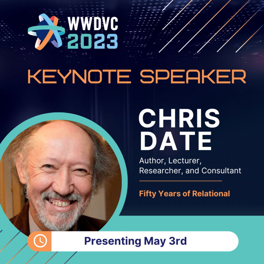 CJ Date will Deliver Wednesday's Keynote at WWDVC 2023