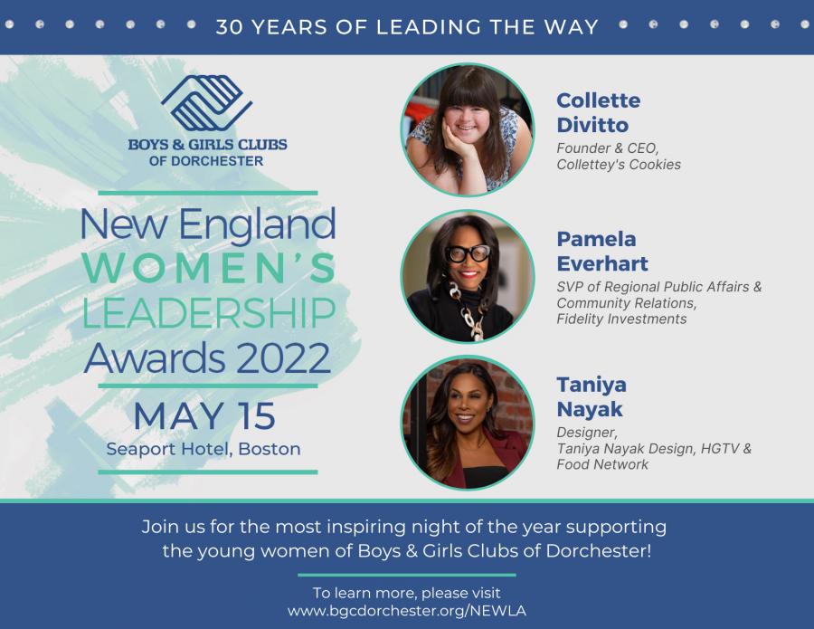 Boys & Girls Clubs of Dorchester Announces 2023 New England Women’s Leadership Awards Honorees