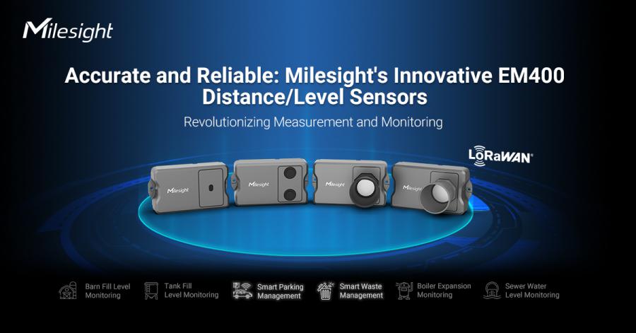 A Smarter City Empowered By Milesight Distance/Level Sensor: EM400 Series for Smart Waste and Smart Parking Management