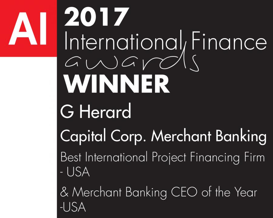 capital corp merchant banking, project financing, project financing award