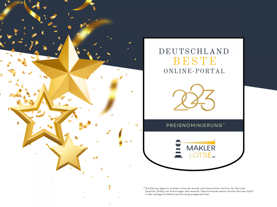 Deutschlands beste Online-Portale 2023 im Bereich Immobilienvermittlung – Makler-Lotse auf Platz 2