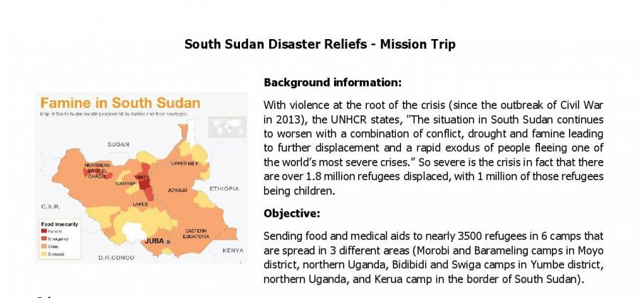 TEAM NUVISION 2017  South Sudan Disaster Reliefs