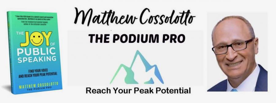 Matthew Cossolotto The Podium Pro Logo -- Reach Your Peak Potential