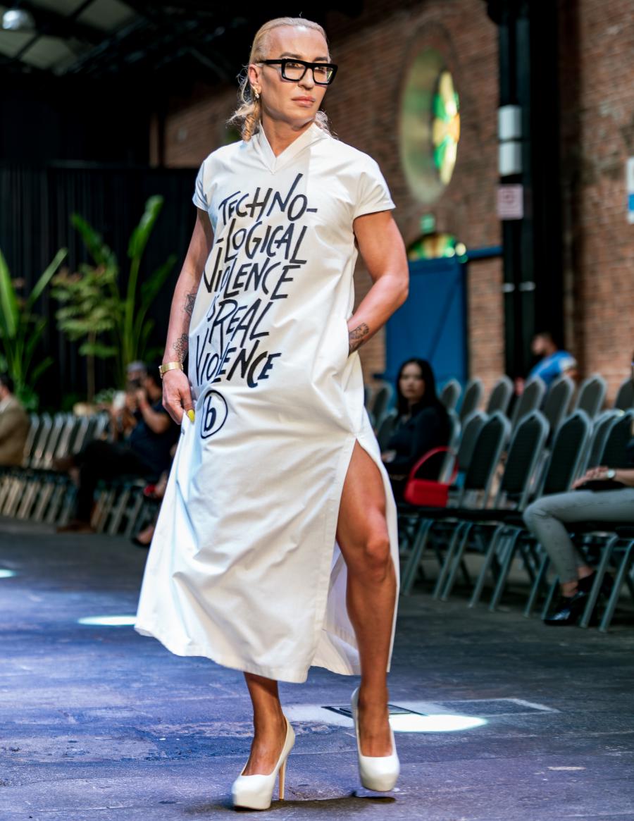 Elton Ilirjani on the Bodyright Runway (photo credit: Yonel Pugh)
