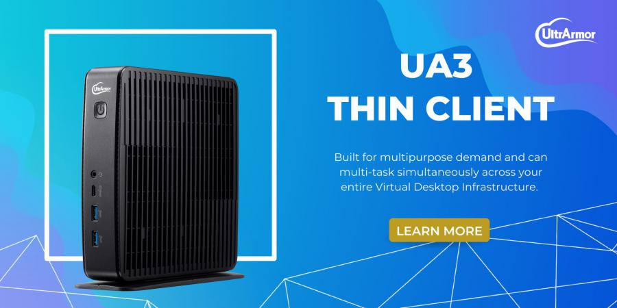 UA3 N370 thin client endpoint computer powered by the #AMD Ryzen™ Embedded R2000 processor,
