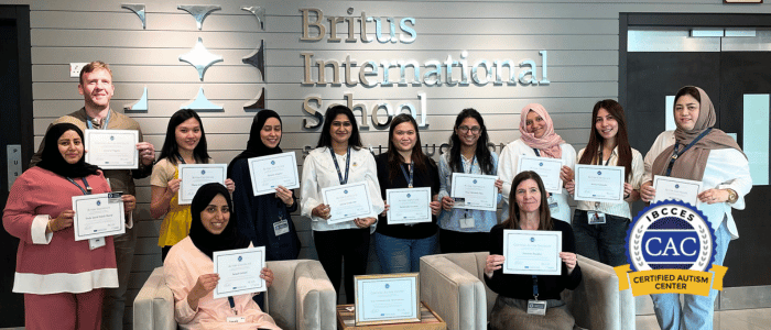 Britus International School–Special Education (BISSE) earns autism certification and becomes a Certified Autism Center™ Group of Brits educators holding their IBCCES certifications