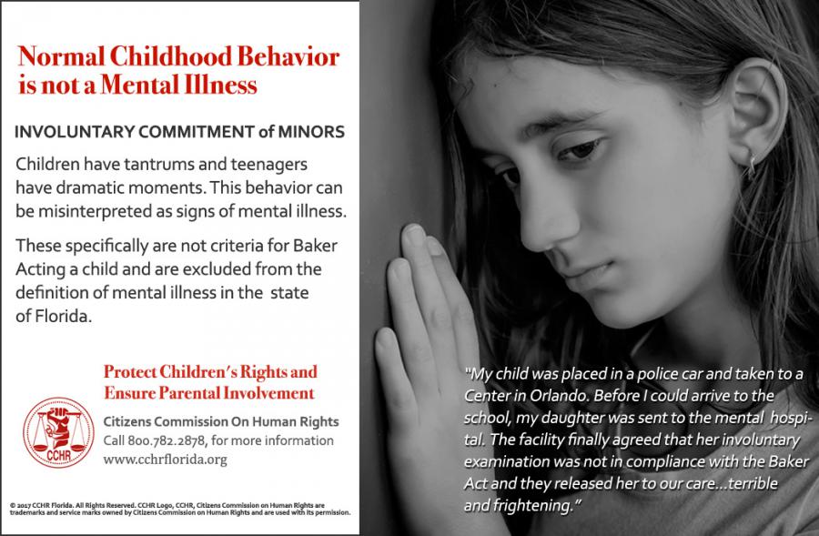 Normal Childhood Behavior is not a Mental Illness