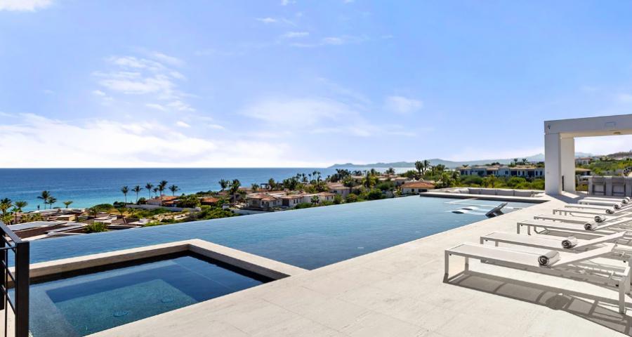 Pool and Ocean Views from a Luxury Villa in Los Cabos, Mexico.