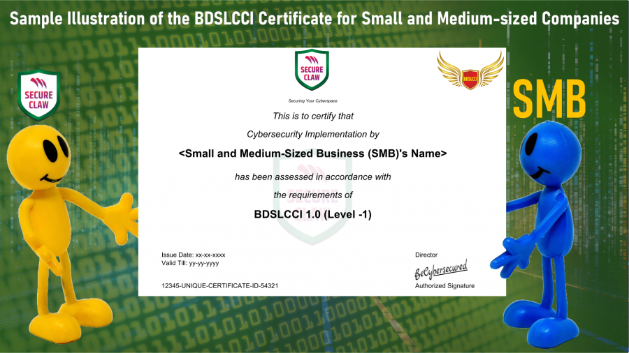 Sample Illustration of the BDSLCCI Certificate for Small and Medium-sized Companies (SMEs or SMBs)