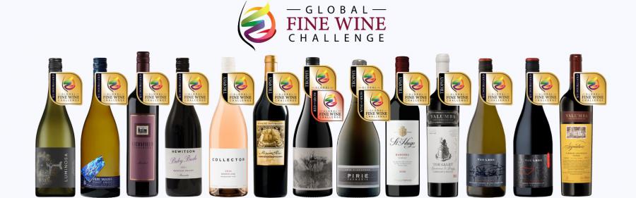 Australia's 6 Trophies & 7 Runner-Up Double Gold winning wines from the 2023 Global Fine Wine Challenge