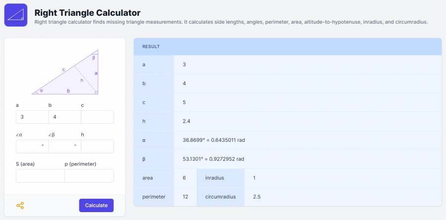 Calculator.io Introduces a User-Friendly Right Triangle Calculator for Diverse Applications
