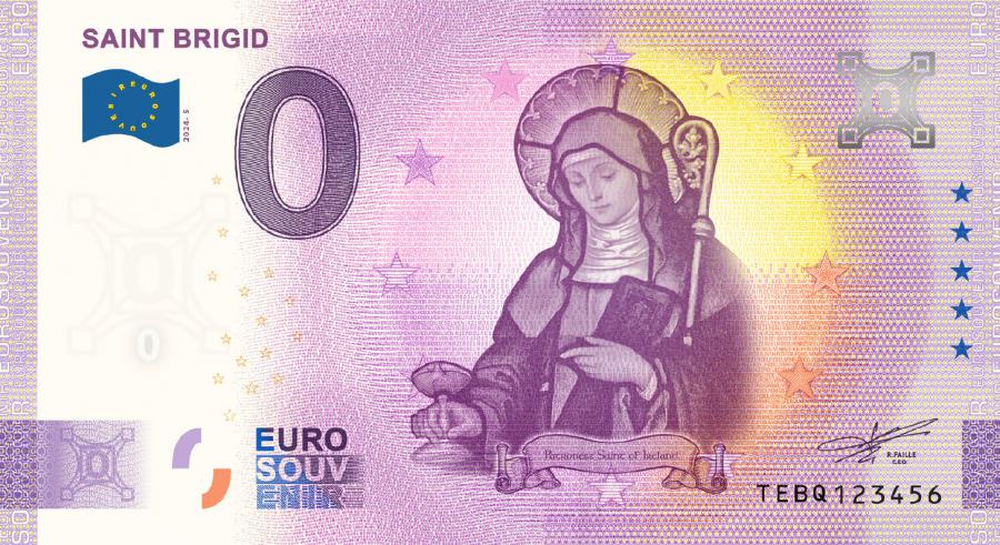 Commemorative Saint Brigid 0 Euro note