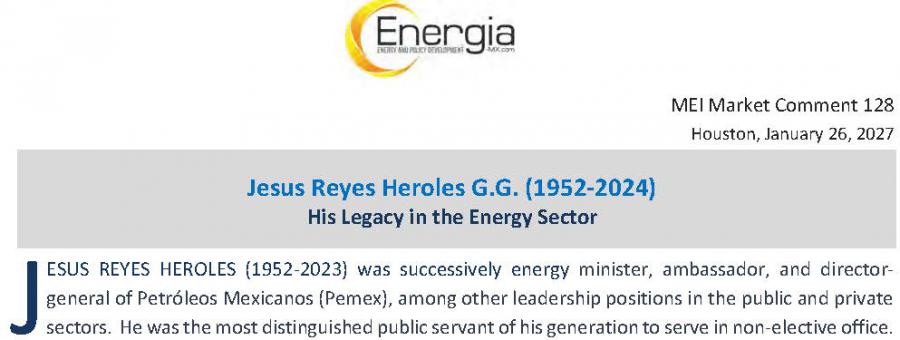 Extract of obituary of Mexican economist Jesús Reyes Heroles (1952- 2024), emphasizing his role in energy