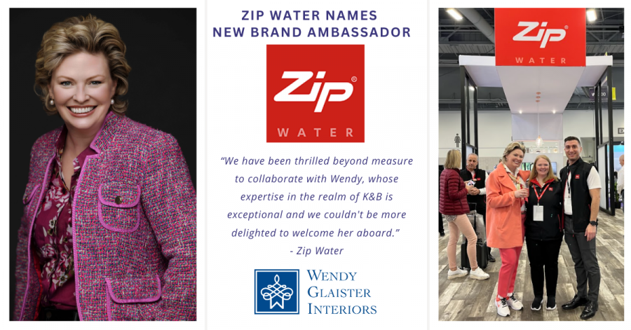 Award-winning Luxury Interior Designer Wendy Glaister, is collaborating with Zip Water heading into KBIS 2024