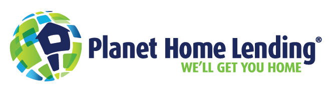 Planet Home Lending logo with green and blue stylized globe and the tagline We'll Get You Home