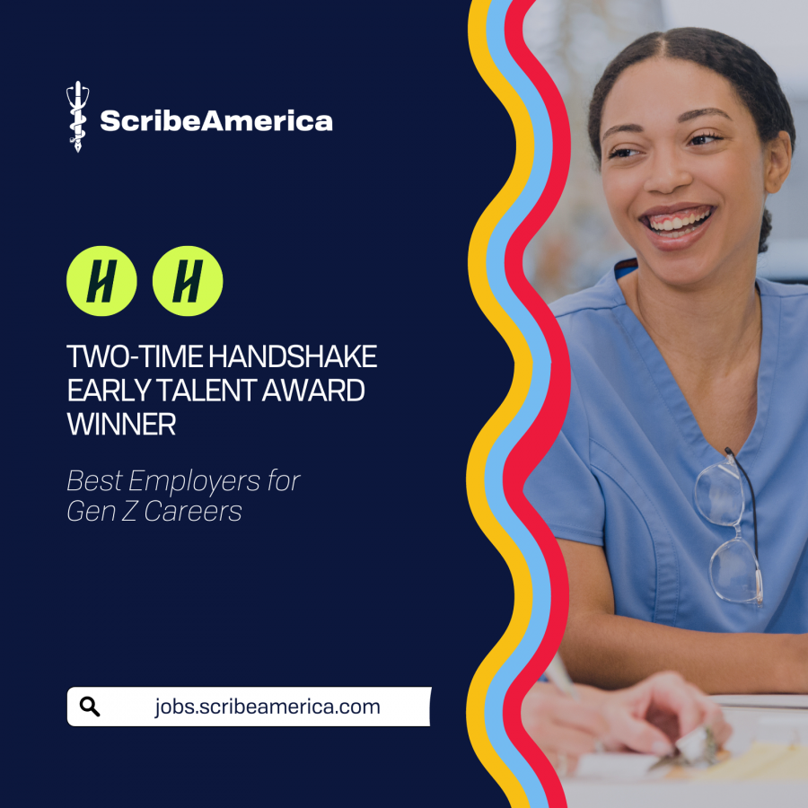 ScribeAmerica Recognized as a TwoTime Handshake Early Talent Award