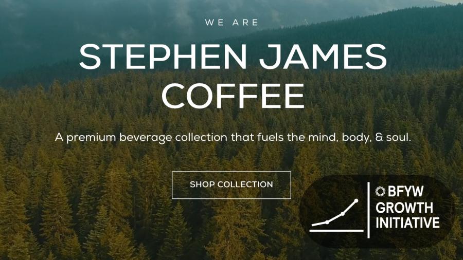 Stephen James website header with Growth Initiative logo