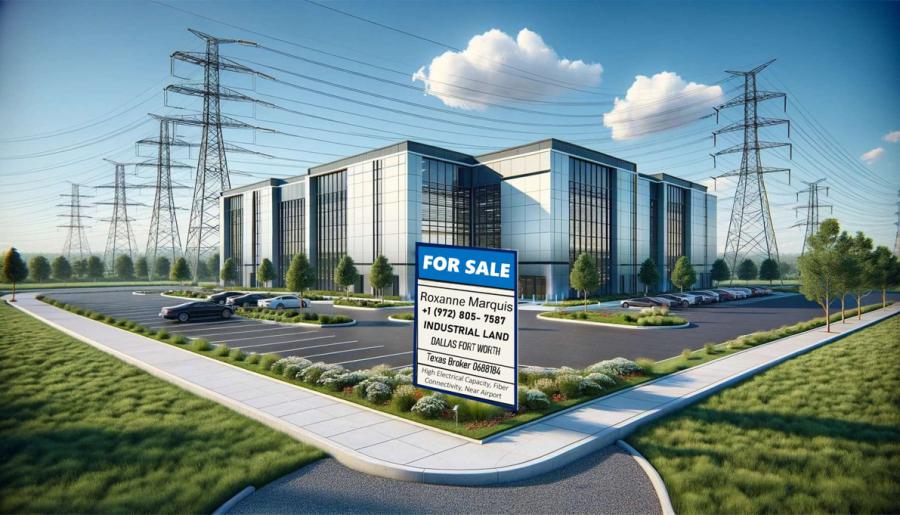 Prime Industrial Data Center Land for Sale in Dallas, Texas: Over 100MW Power Potential